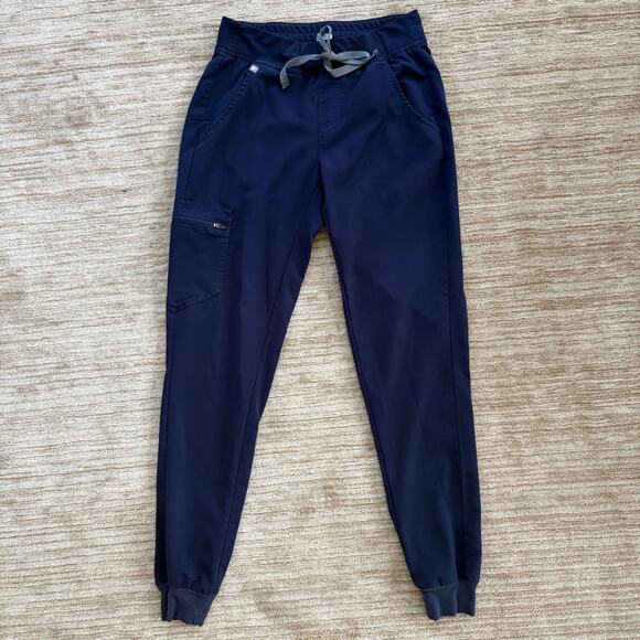 FIGS Technical Collection XS TALL PO 1323 Navy Blue Jogger Scrub Pants Medical - Picture 1 of 8